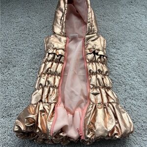 Metallic Gold Hooded Vest